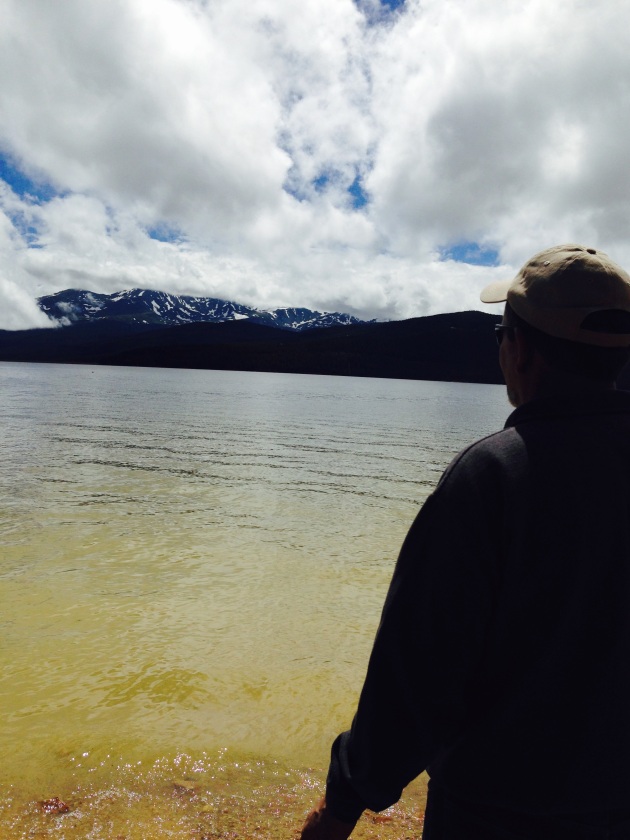 Dear Husband admiring Turquoise Lake
