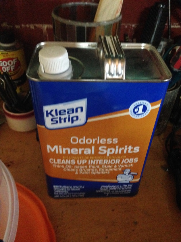 Mineral Spirits, use 1 quart.